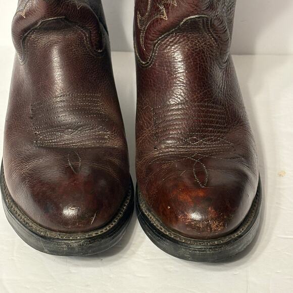 Double-H DH2251 Safety To Western Cowboy Boots 8.5 D Brown Leather